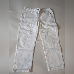 Distressed Cuffed Capris